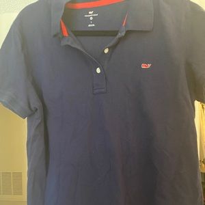 Navy VV Top with Red Whale
